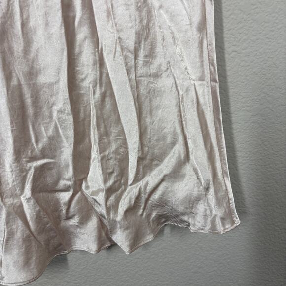 Babaton Aritzia Size 2 Satin Slip Midi A Line Skirt Denude Tan Pink - Picture 5 of 10